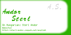 andor sterl business card